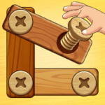 Wooden bolts and nuts
